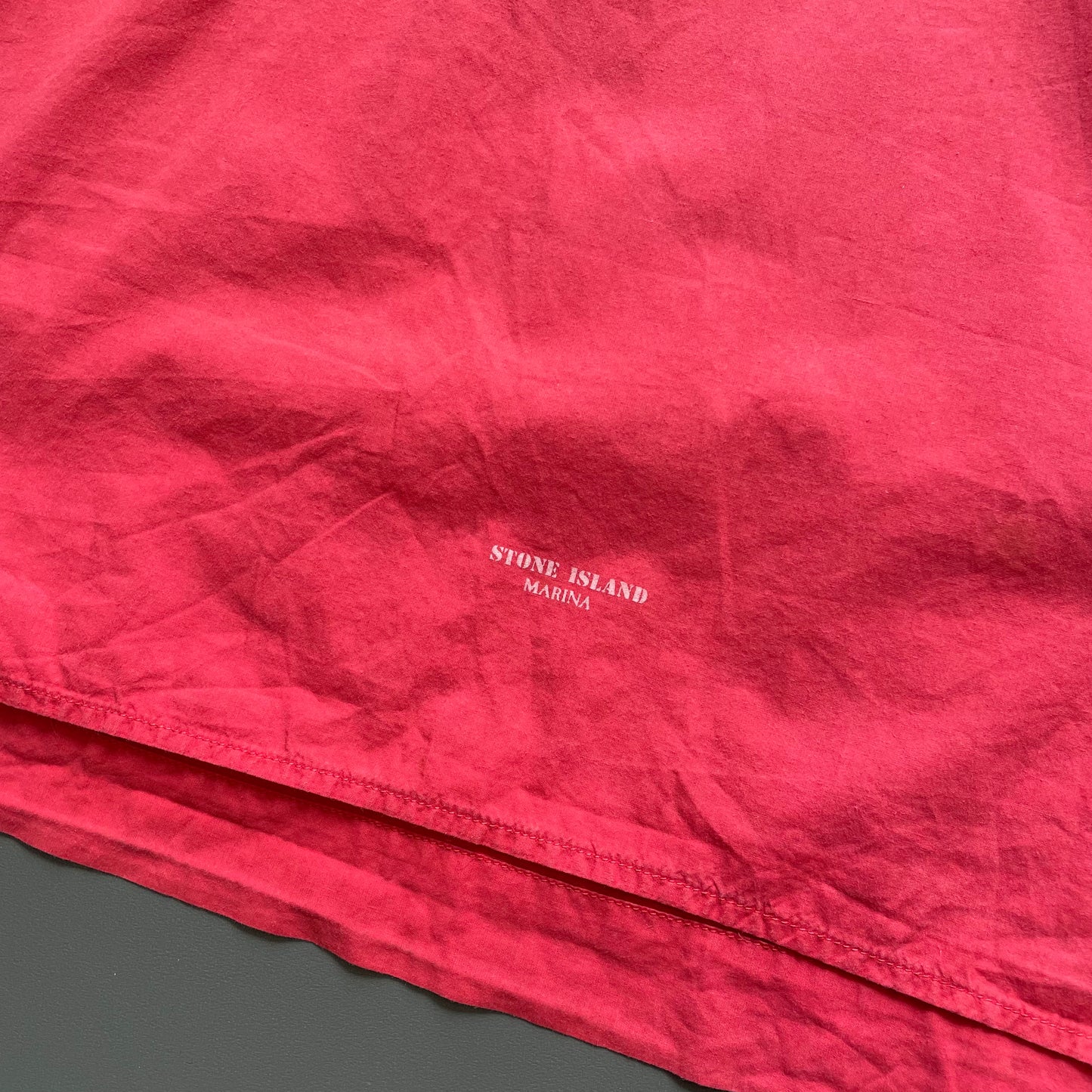 Stone Island Marina Red 80s Pullover Short Sleeve Polo Shirt