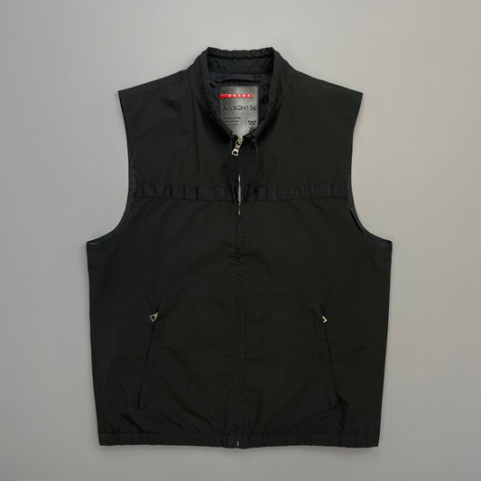 Prada Sport Black 2009 Windstopper Toggle-Collar Gilet Vest