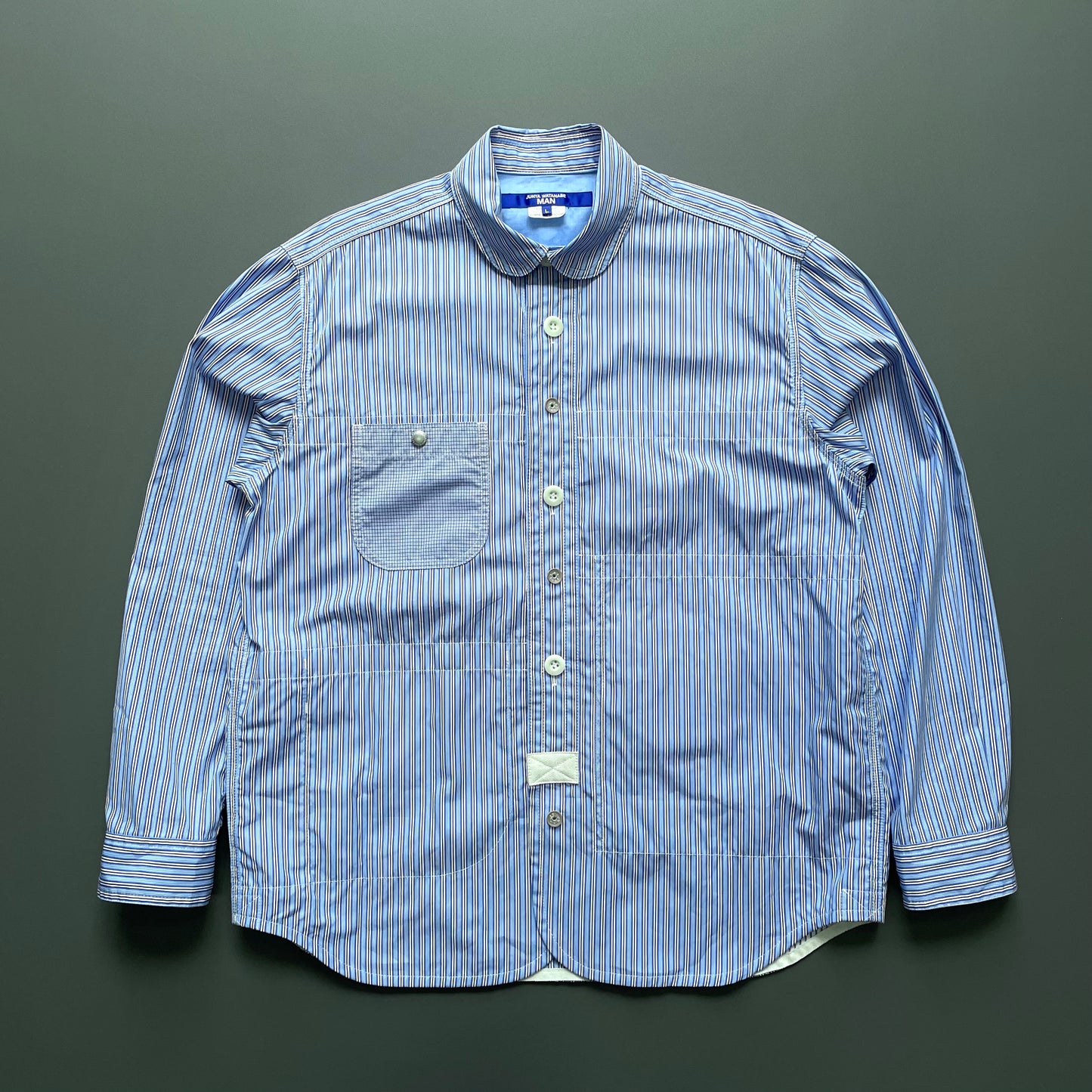 Junya Watanabe Blue & White SS25 Pin Stripe Workwear Shirt