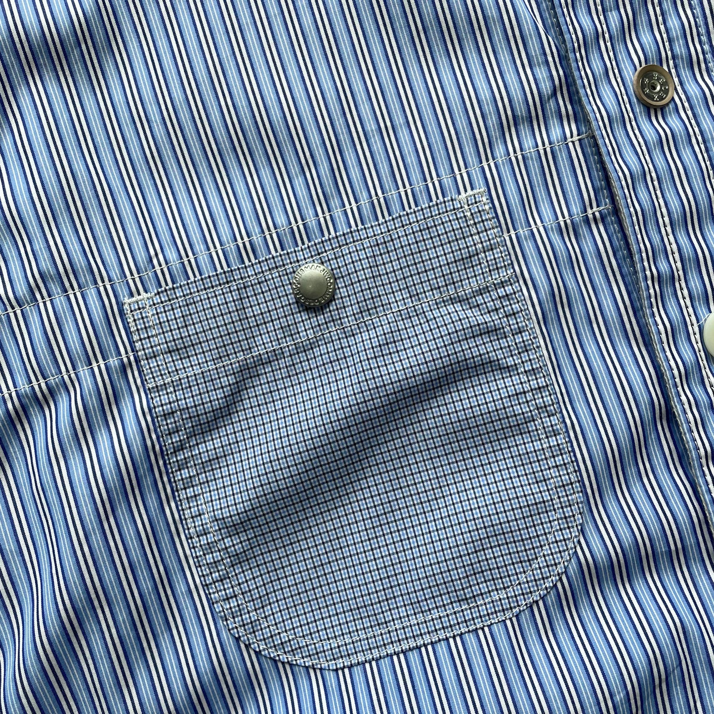 Junya Watanabe Blue & White SS25 Pin Stripe Workwear Shirt