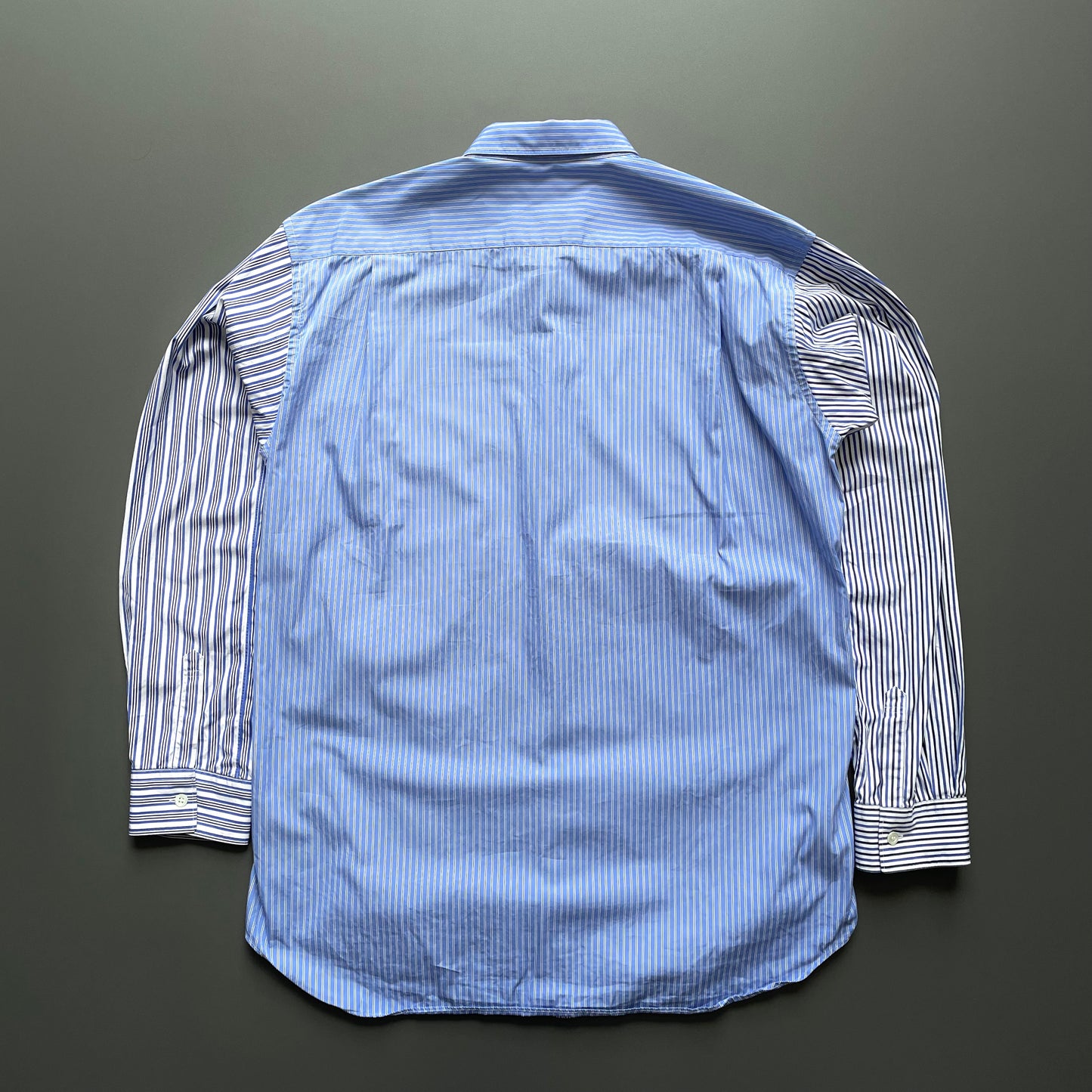 Comme Des Garçons Shirt Blue Multi-Stripe Shirt