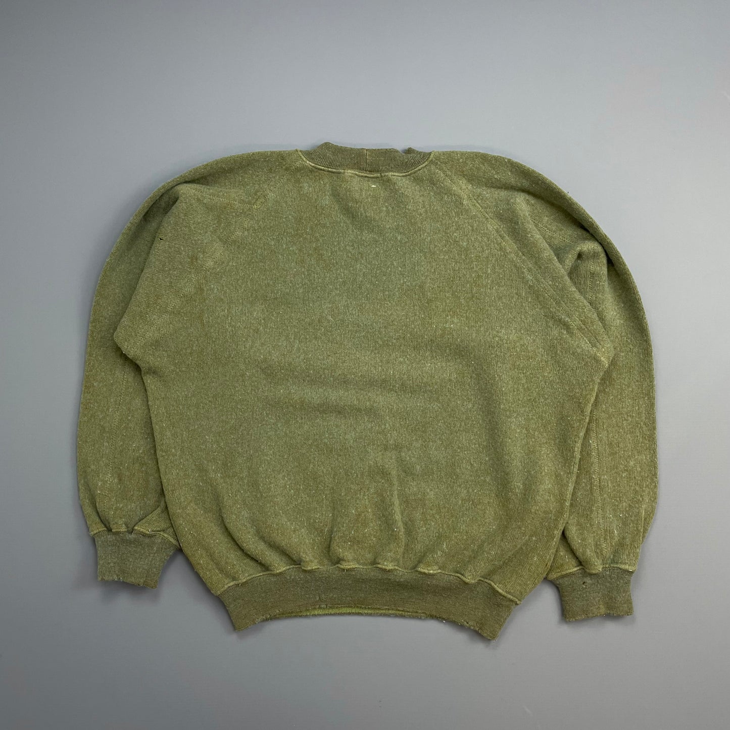 Stone Island Green 80s Embroidered Spellout Wool Knit Jumper