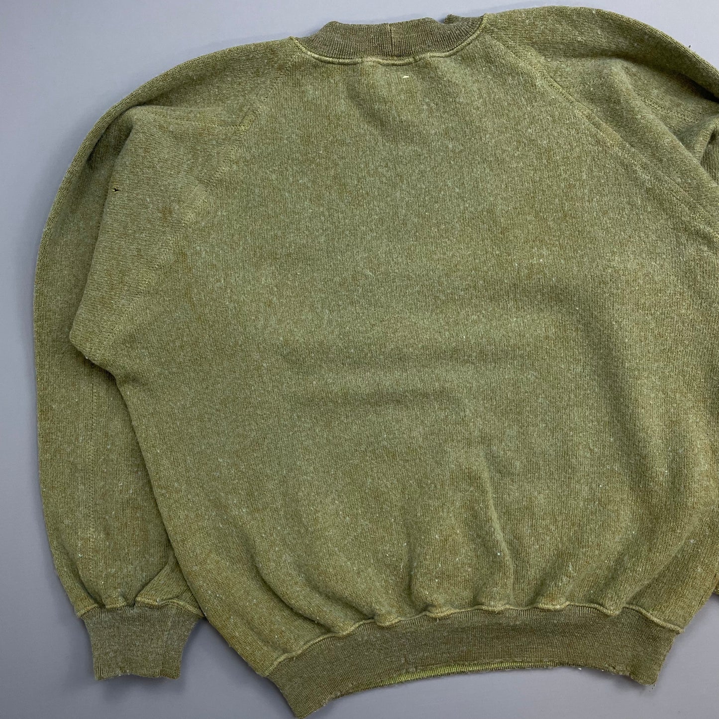 Stone Island Green 80s Embroidered Spellout Wool Knit Jumper