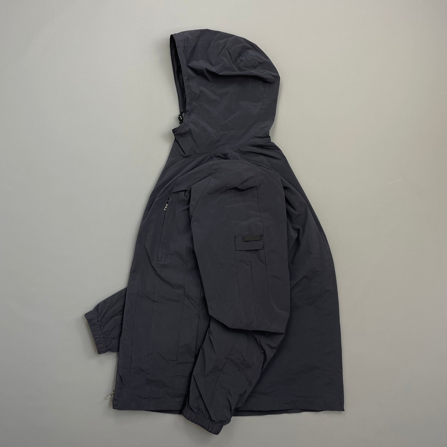 Prada Milano Blue 2007 Nylon Line Panel Windbreaker Jacket