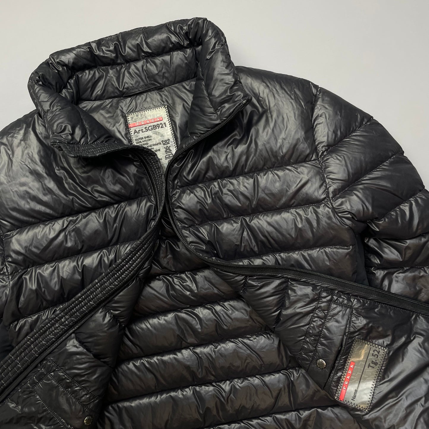 Prada Sport Maroon Lightweight Down Puffer Jacket