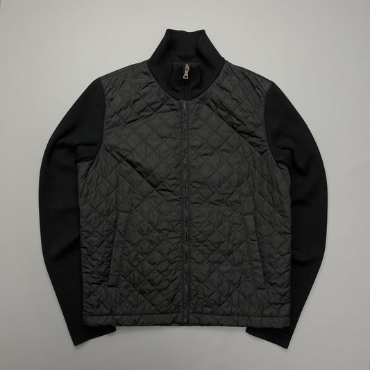 Prada Sport Black Quilted Zip-Through Knit Jacket 2009