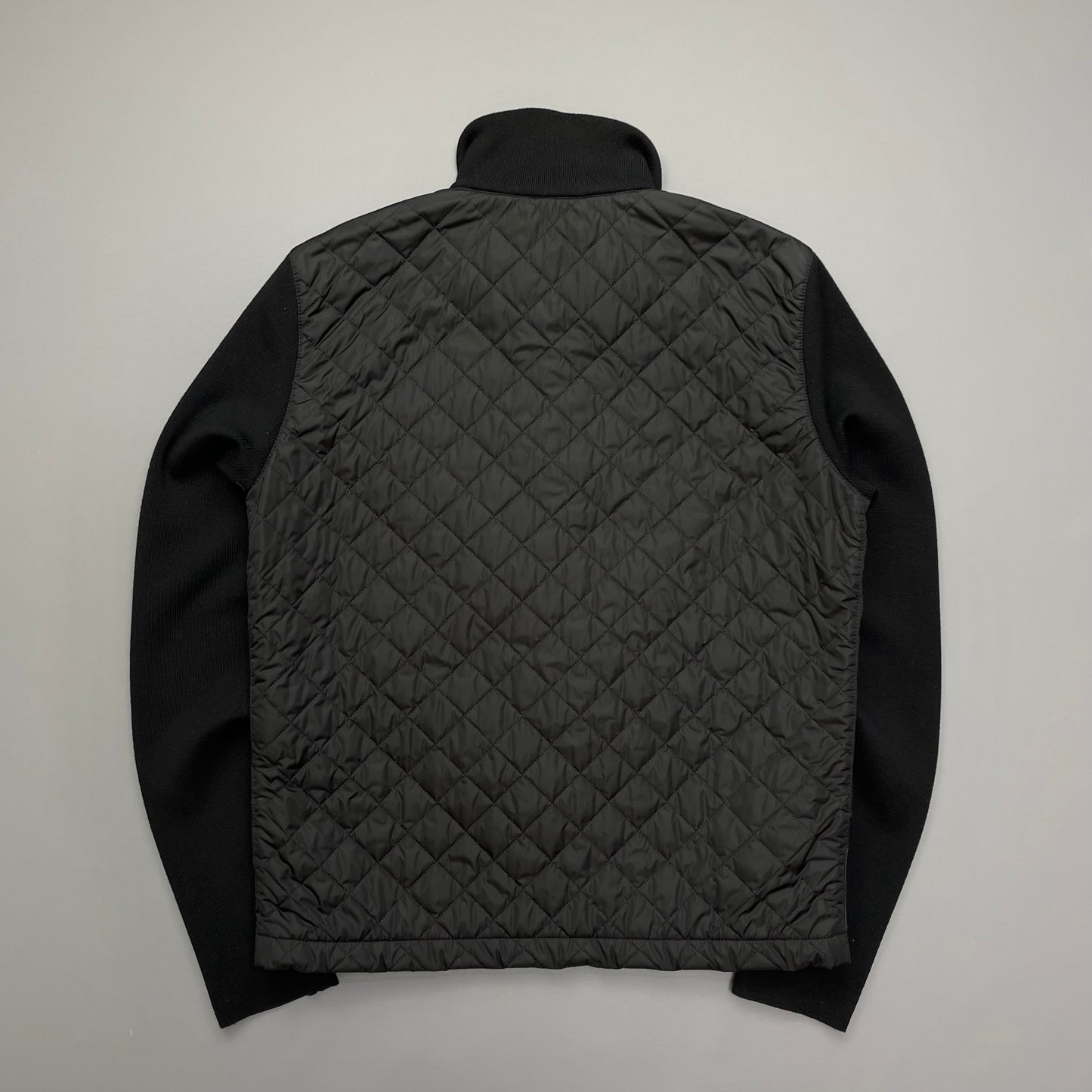Prada Sport Black Quilted Zip-Through Knit Jacket 2009