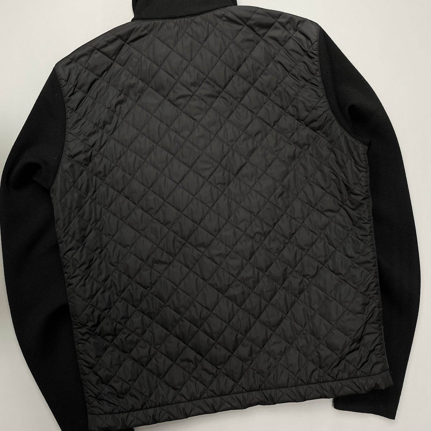 Prada Sport Black Quilted Zip-Through Knit Jacket 2009