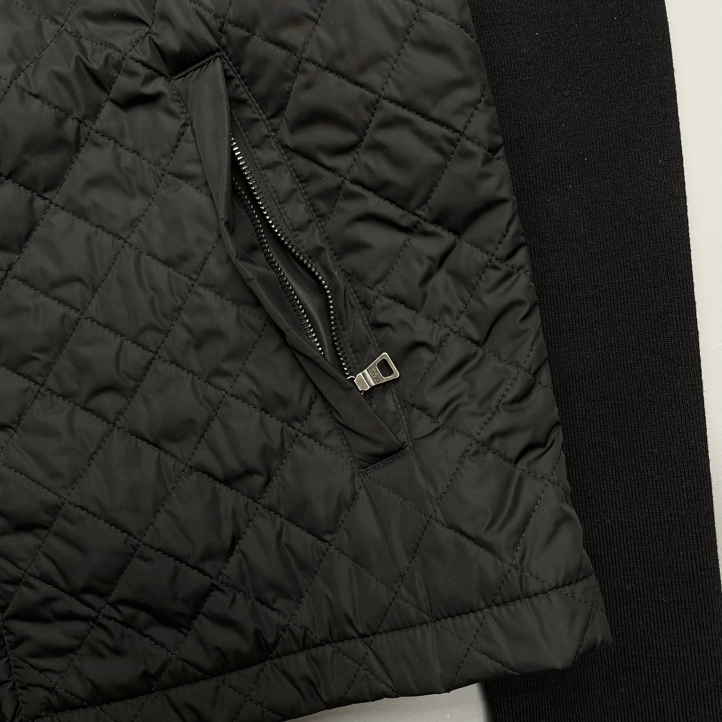 Prada Sport Black Quilted Zip-Through Knit Jacket 2009