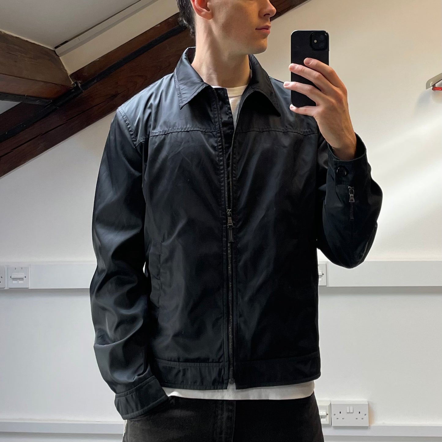 Prada Milano 2006 Lightweight Nylon Overshirt Jacket