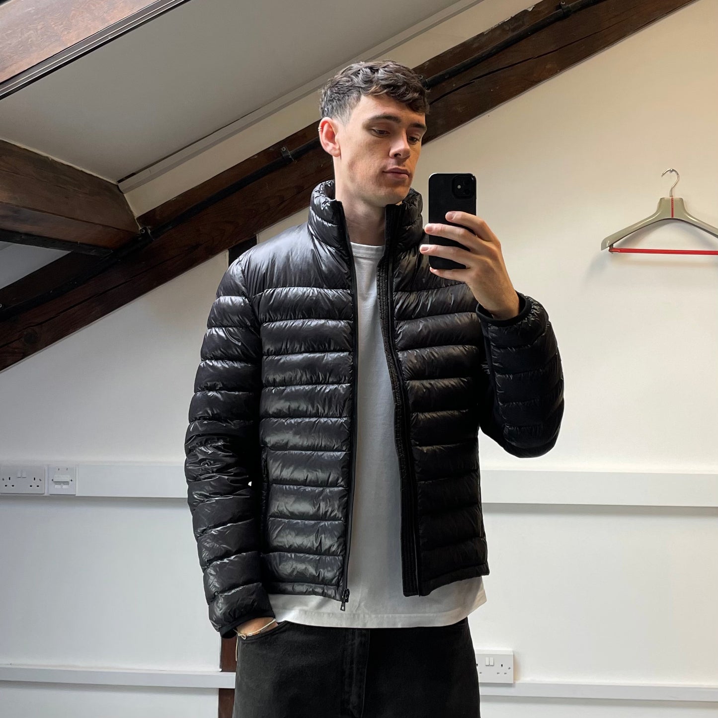 Prada Sport Maroon Lightweight Down Puffer Jacket