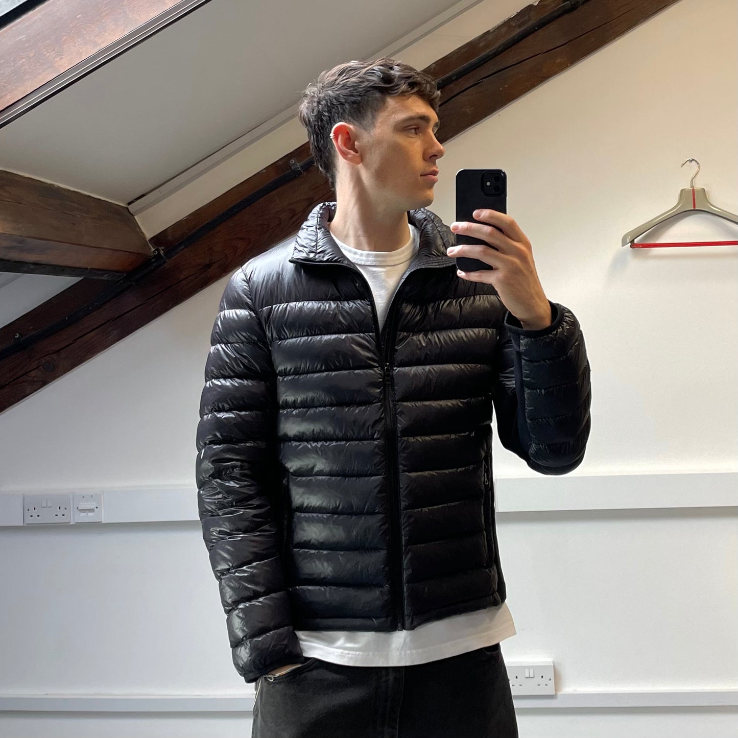 Prada Sport Maroon Lightweight Down Puffer Jacket