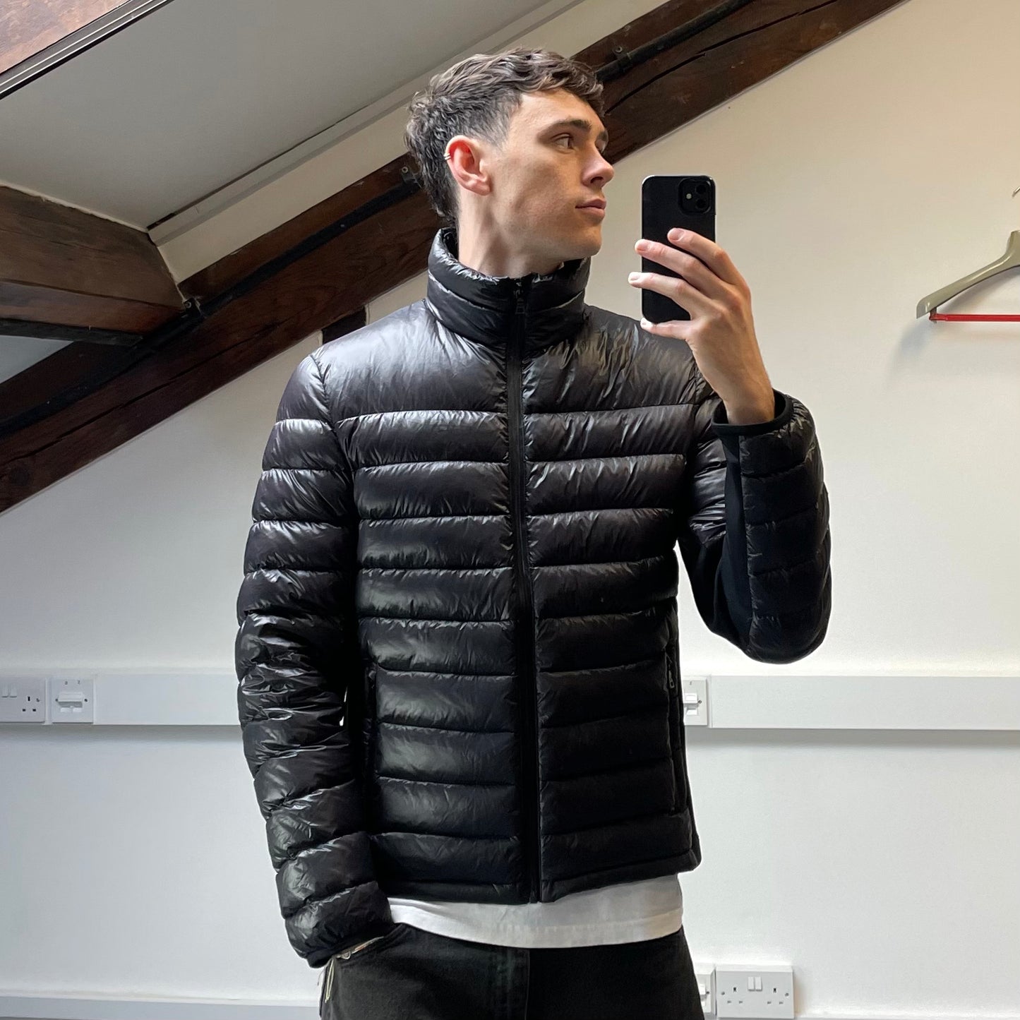 Prada Sport Maroon Lightweight Down Puffer Jacket