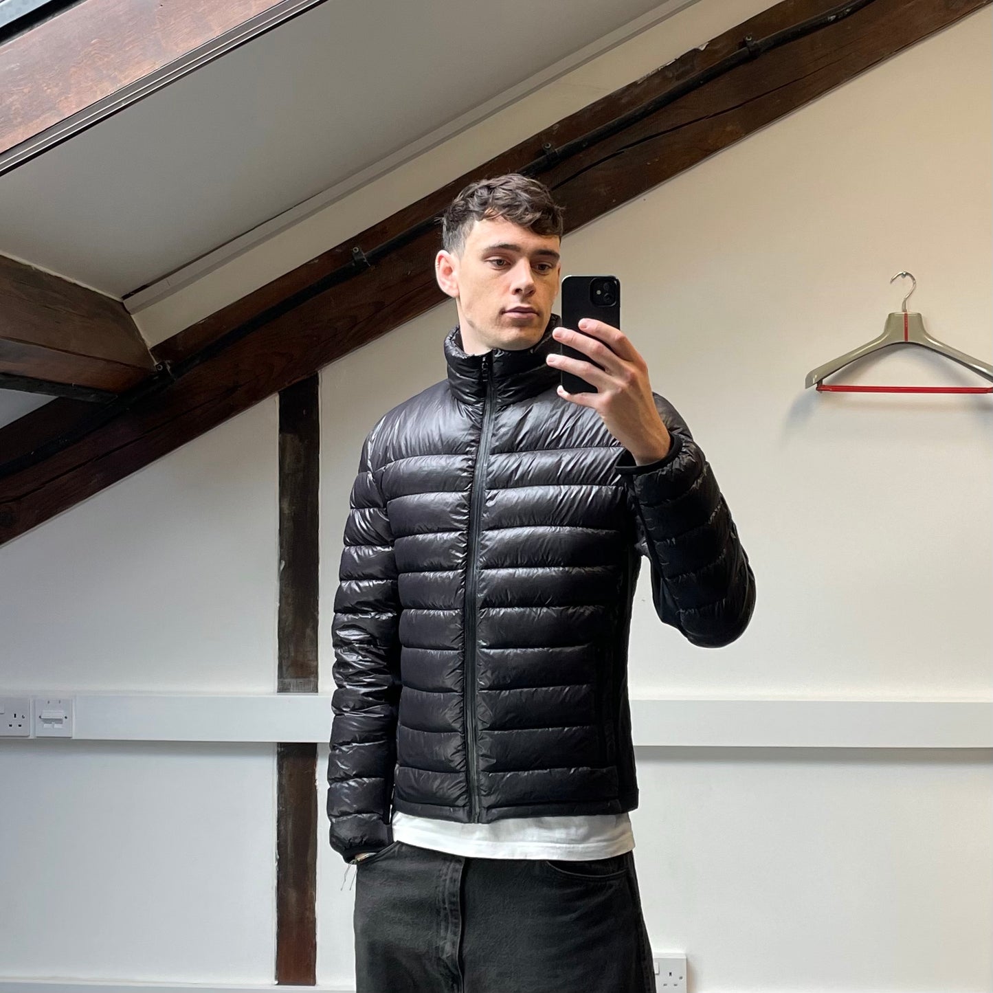 Prada Sport Maroon Lightweight Down Puffer Jacket
