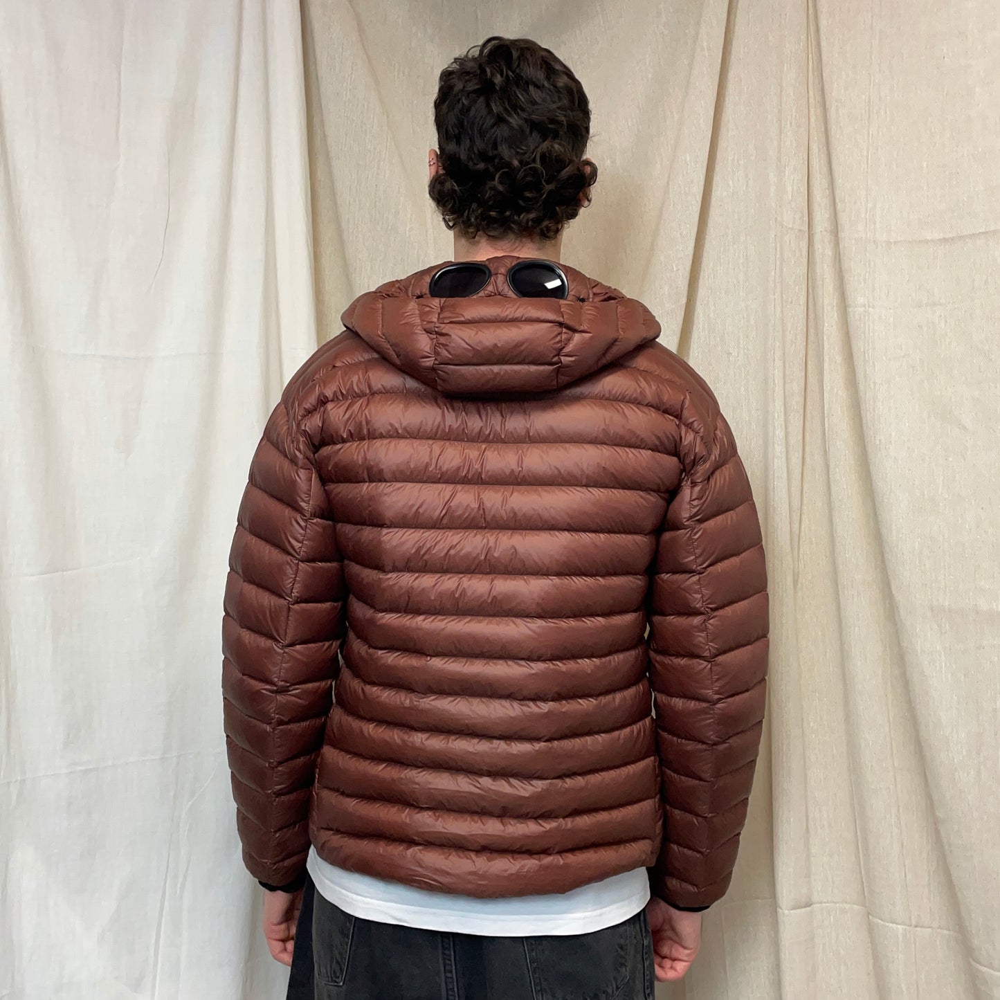 C.P. Company Rust DD Shell Goggle Puffer Jacket