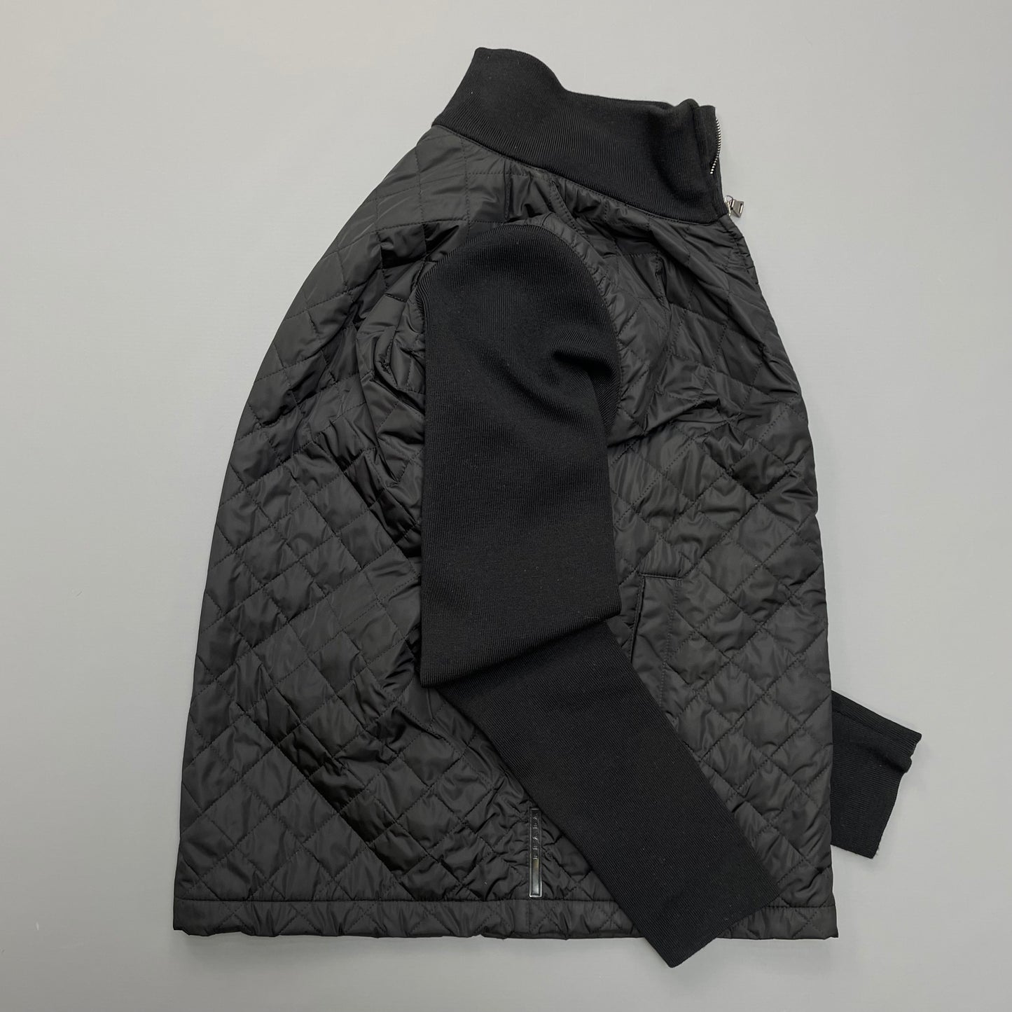 Prada Sport Black Quilted Zip-Through Knit Jacket 2009