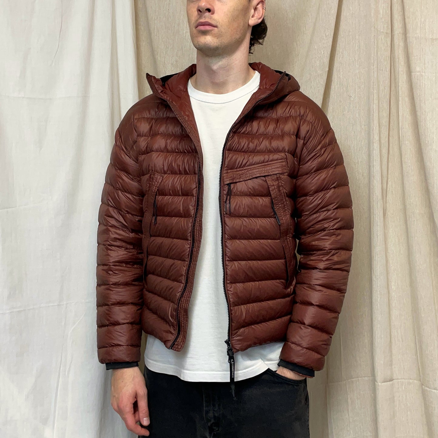 C.P. Company Rust DD Shell Goggle Puffer Jacket