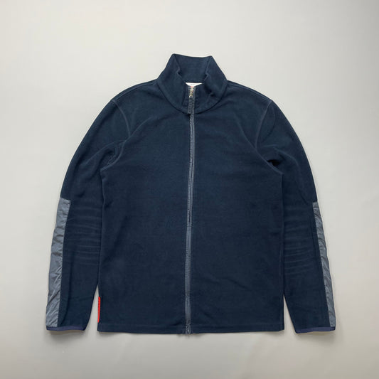 Prada Sport Navy Nylon Lightweight Fleece Jacket
