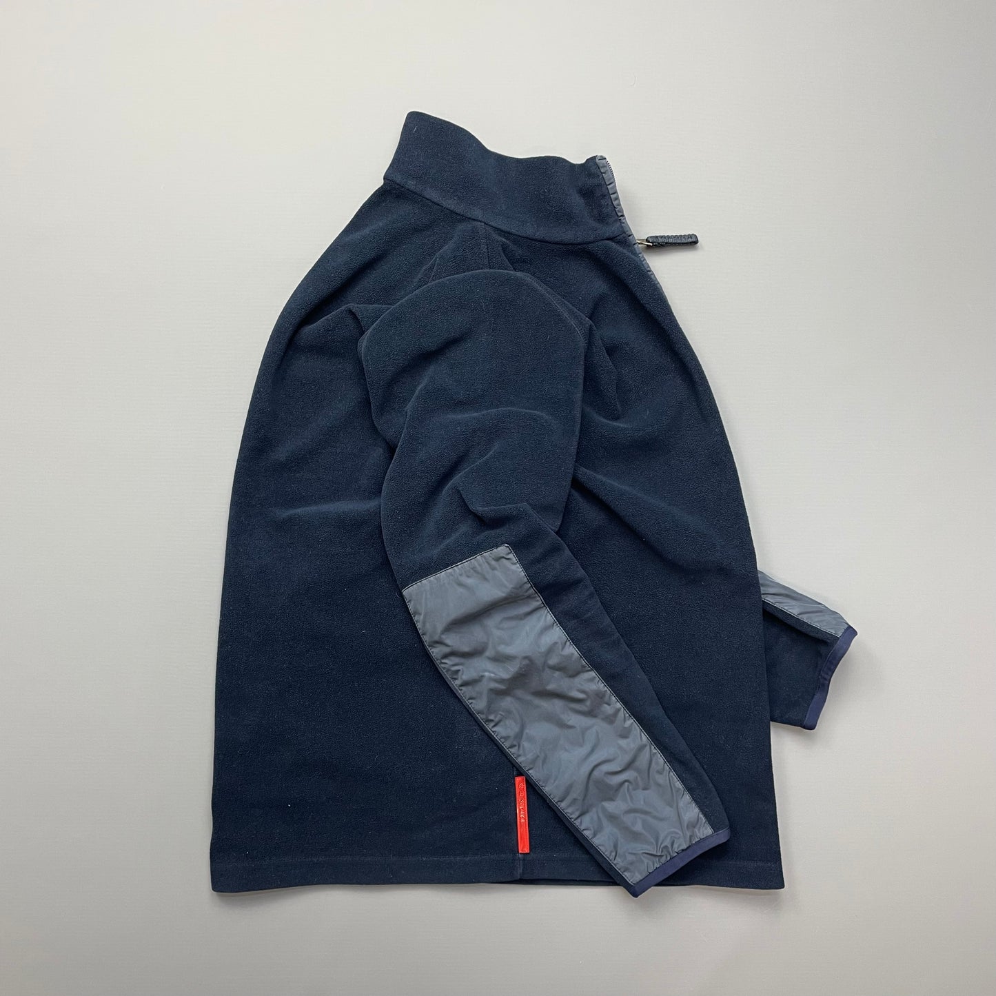 Prada Sport Navy Nylon Lightweight Fleece Jacket