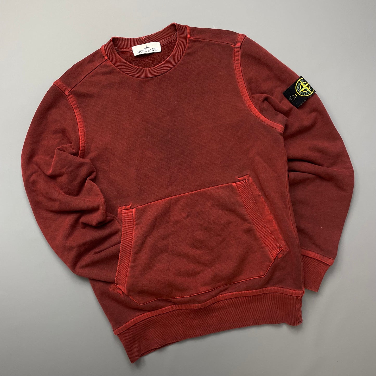 Stone Island Red AW15 Pouch Pocket Jumper