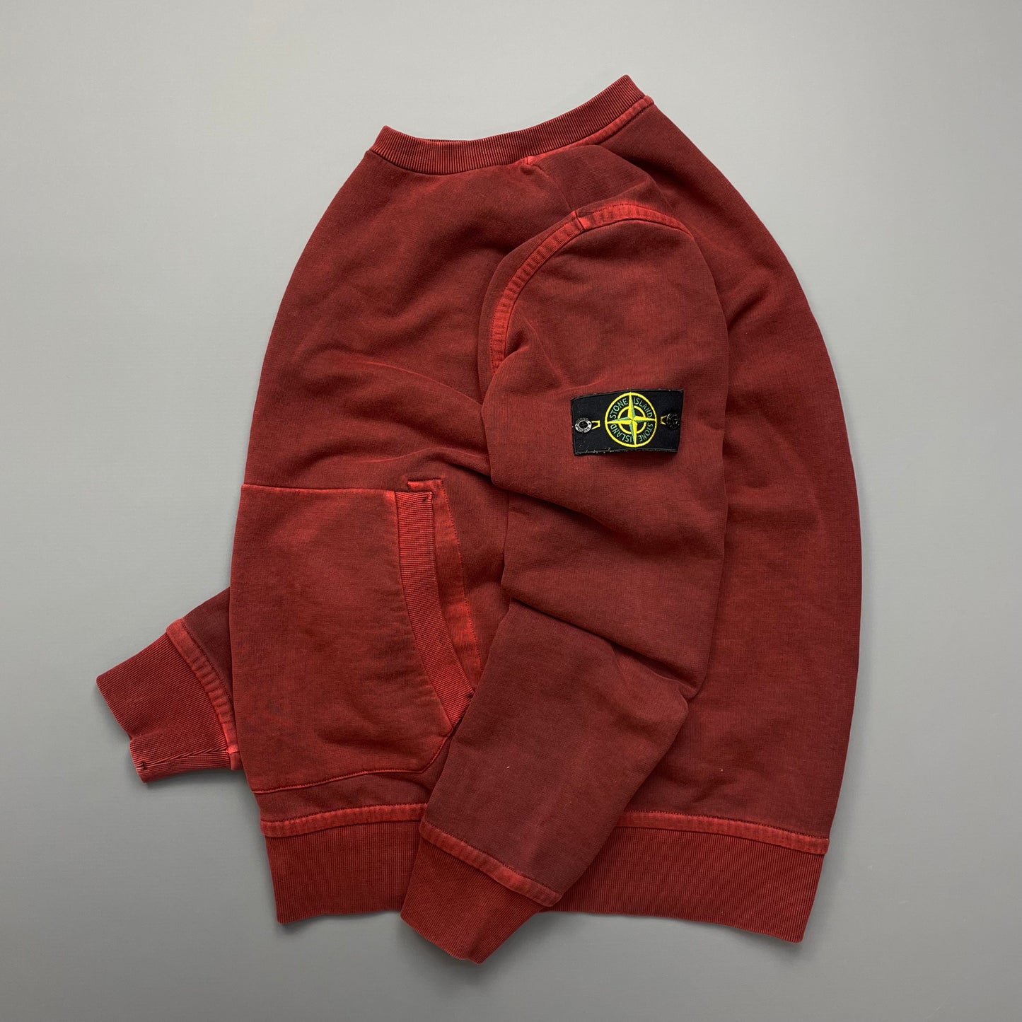 Stone Island Red AW15 Pouch Pocket Jumper
