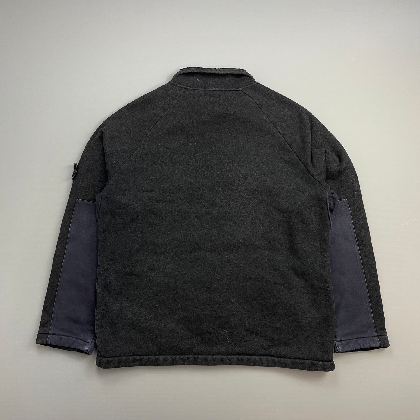 Stone Island Dark Grey AW99 Fleece-Lined Thick Cotton Jacket