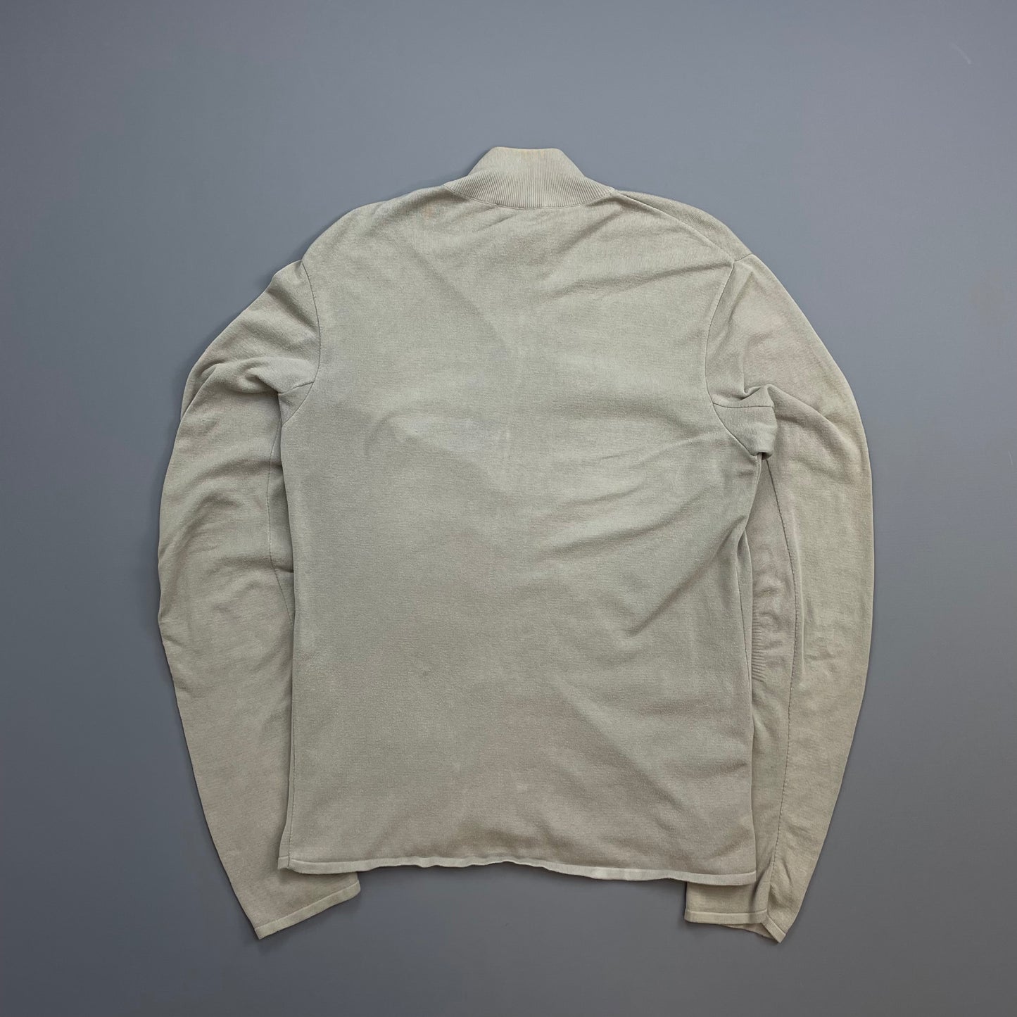 Prada Sport Grey 90s Cotton Knit Zip-Through Technical Cardigan Jumper