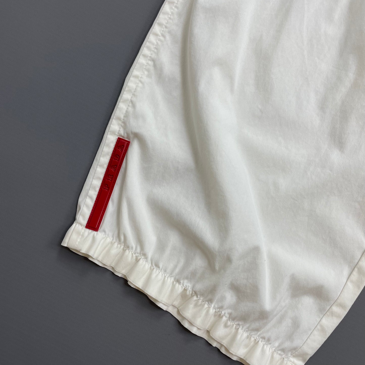 Prada Sport White SS00 Lightweight Cotton Parachute Pant Shell Trousers
