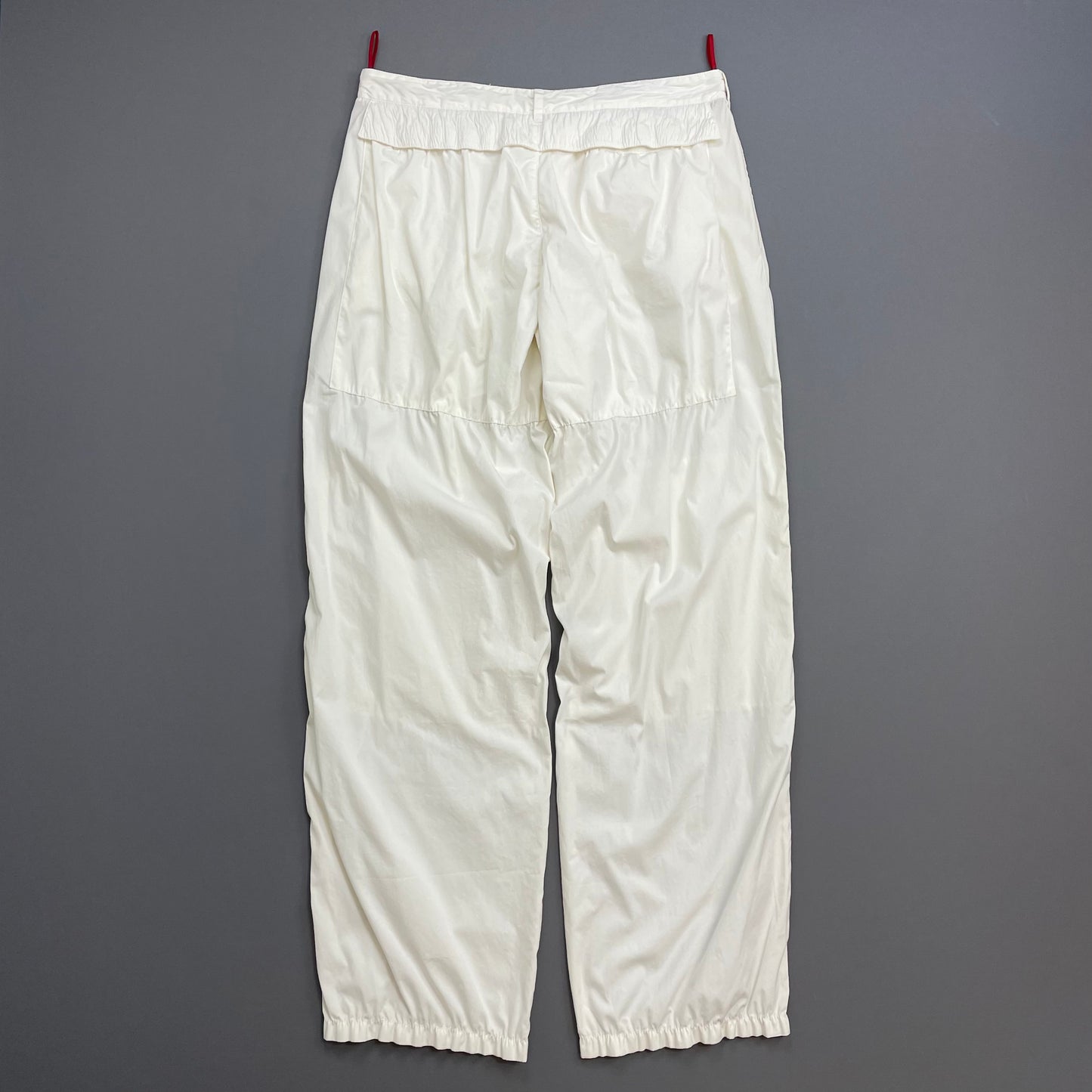 Prada Sport White SS00 Lightweight Cotton Parachute Pant Shell Trousers