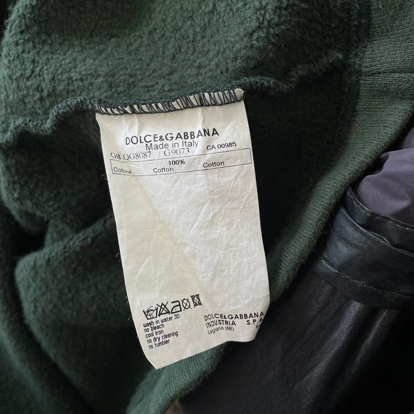 Dolce&Gabbana Khaki 00s Two-Tone Athletic Sweathshirt