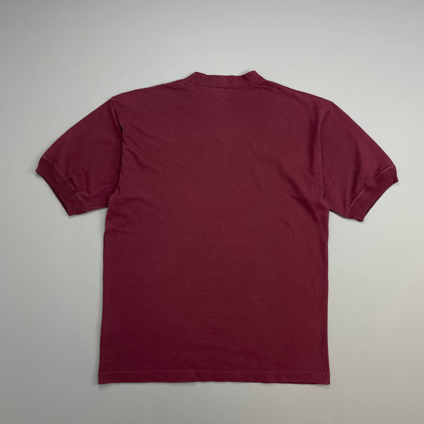 Stone Island Maroon Red 1980s Centre Star Spellout T-Shirt