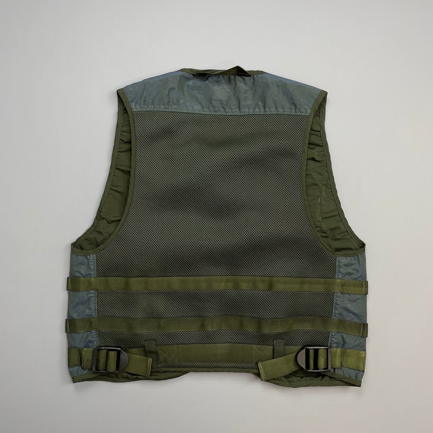 C.P. Company Khaki & Blue P.Ri.S.M Ripstop Tactical Gilet Lens Vest