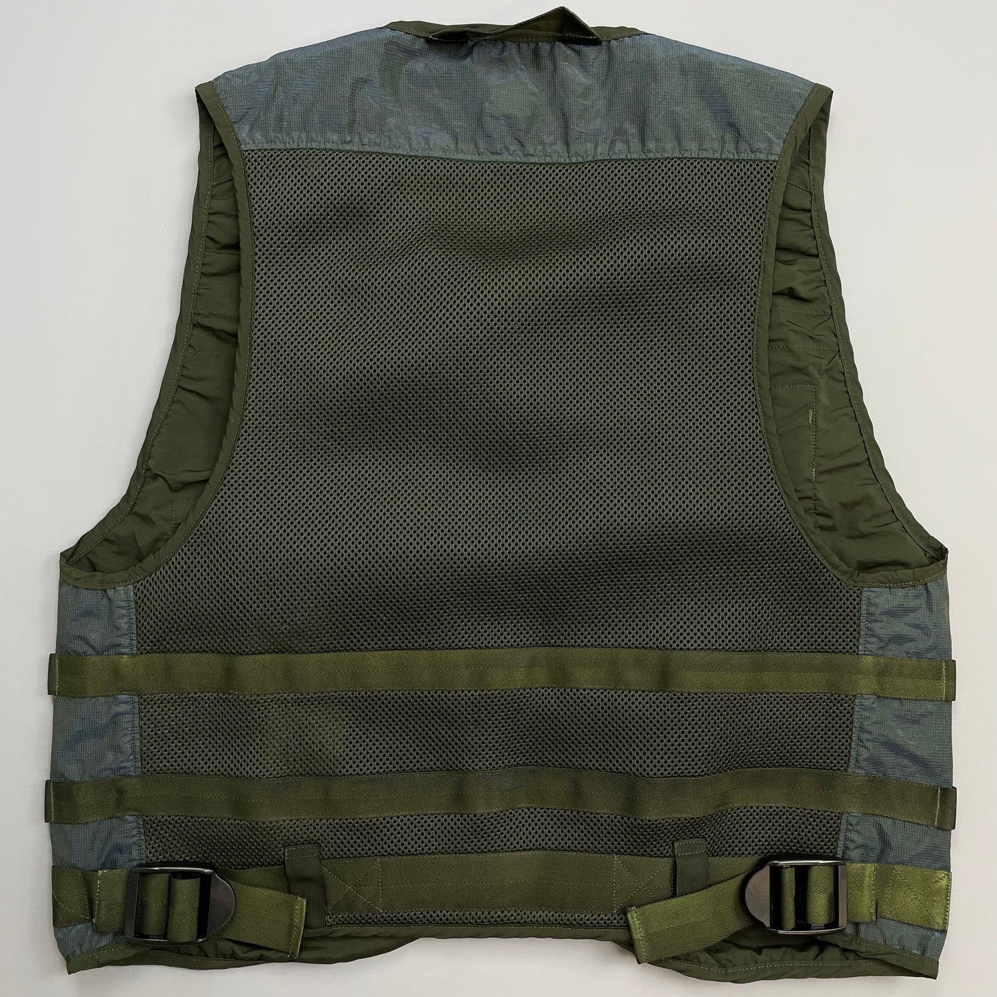 C.P. Company Khaki & Blue P.Ri.S.M Ripstop Tactical Gilet Lens Vest