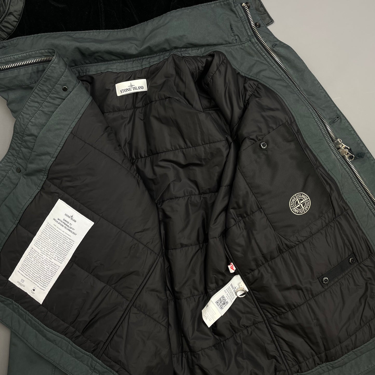 Stone Island Grey AW19 David-TC Primaloft Insulation Field Jacket