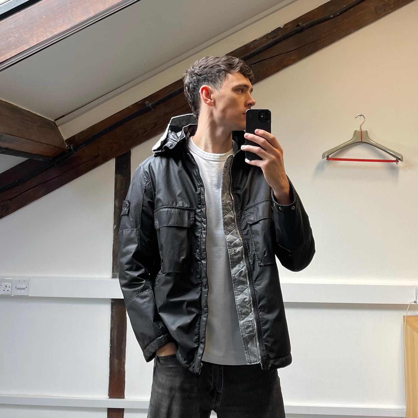 Stone Island Black Poly-Hide 2L Shadow Project 10th Anniversary 2018 Jacket