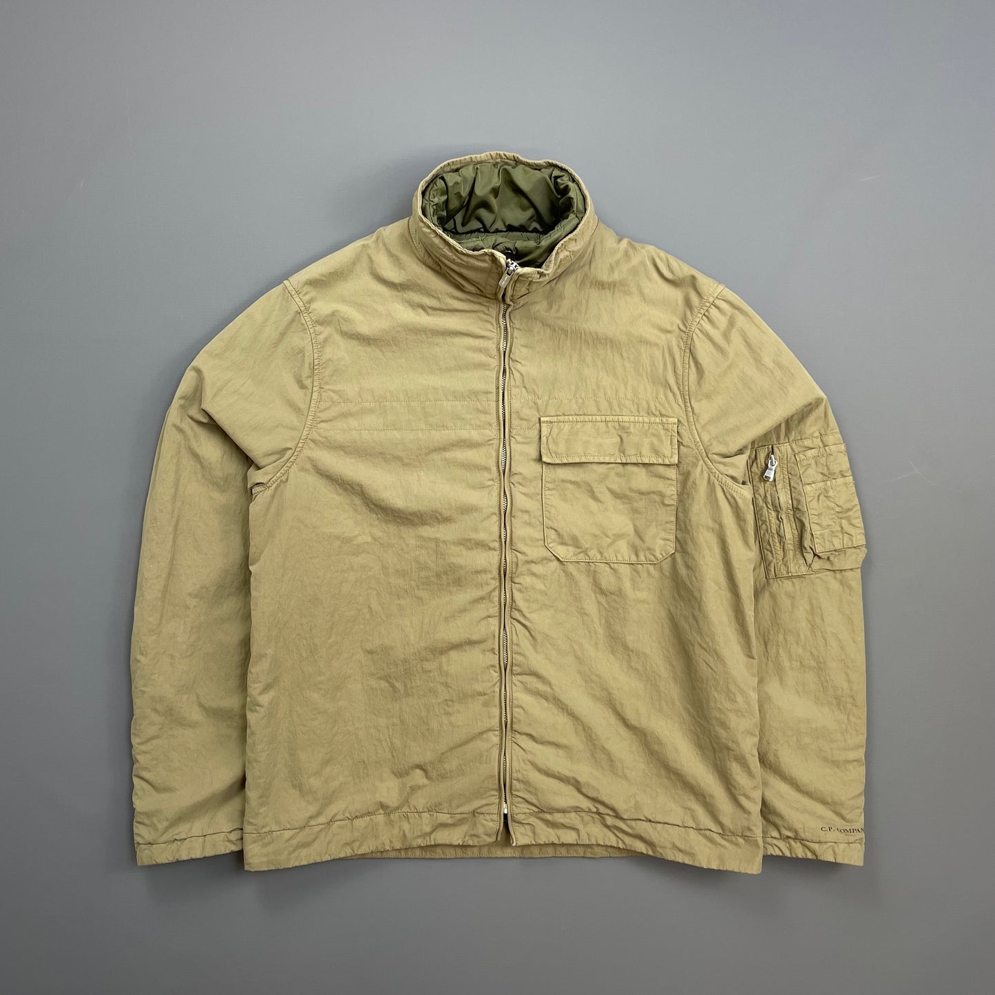 C.P. Company Beige & Green AW05 Lined Harrington Jacket
