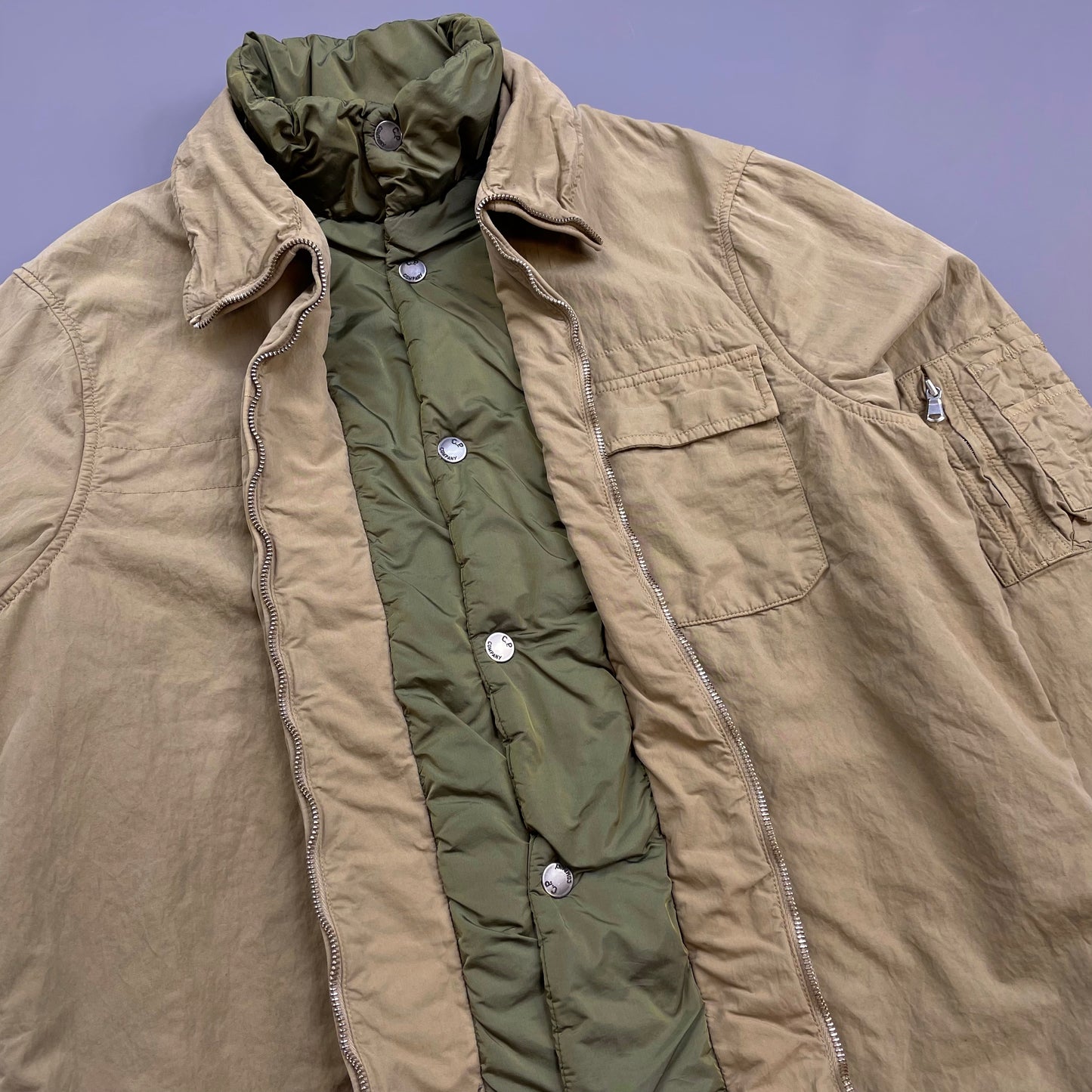 C.P. Company Beige & Green AW05 Lined Harrington Jacket