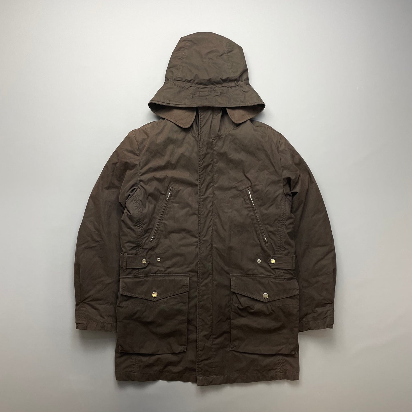 C.P. Company Brown Shearling Lined Piuma Doca Parka Coat AW05
