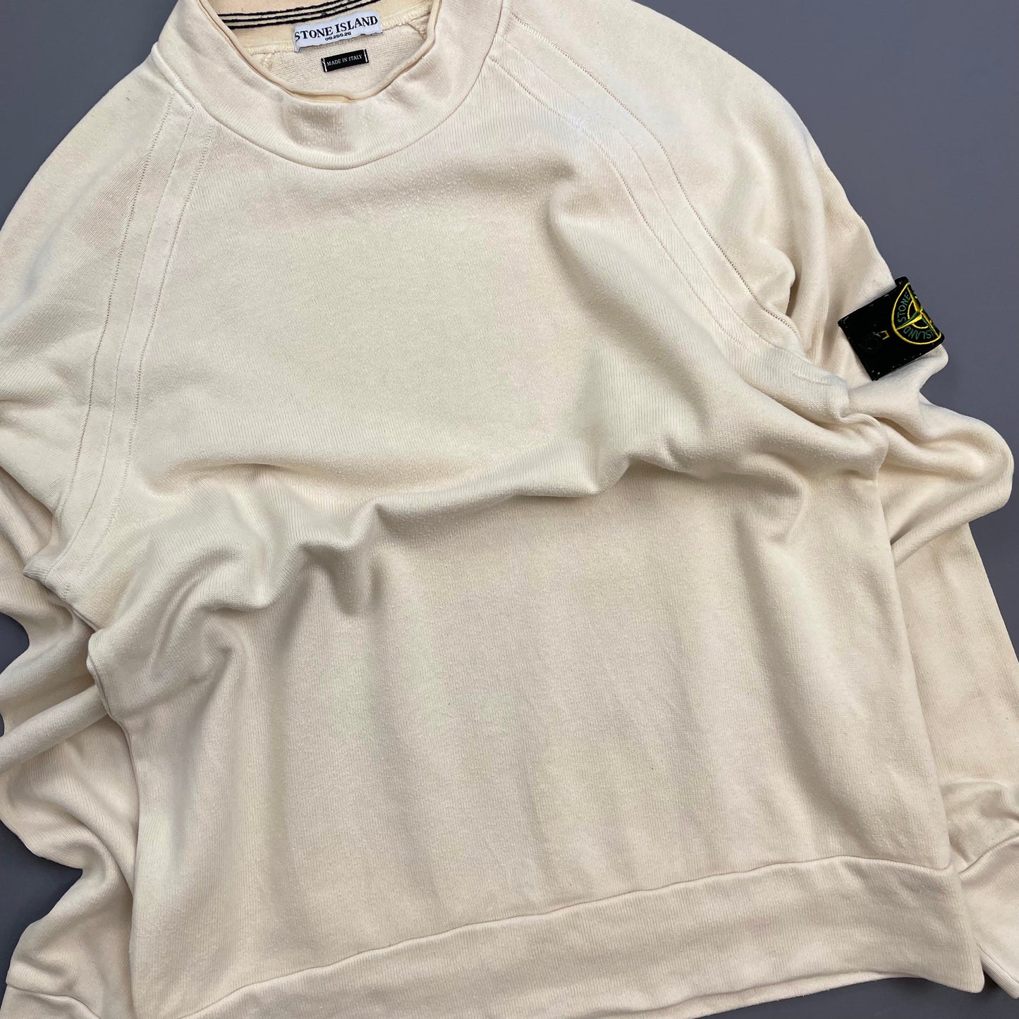 Stone Island Cream 00s Midweight Cotton Mockneck Jumper