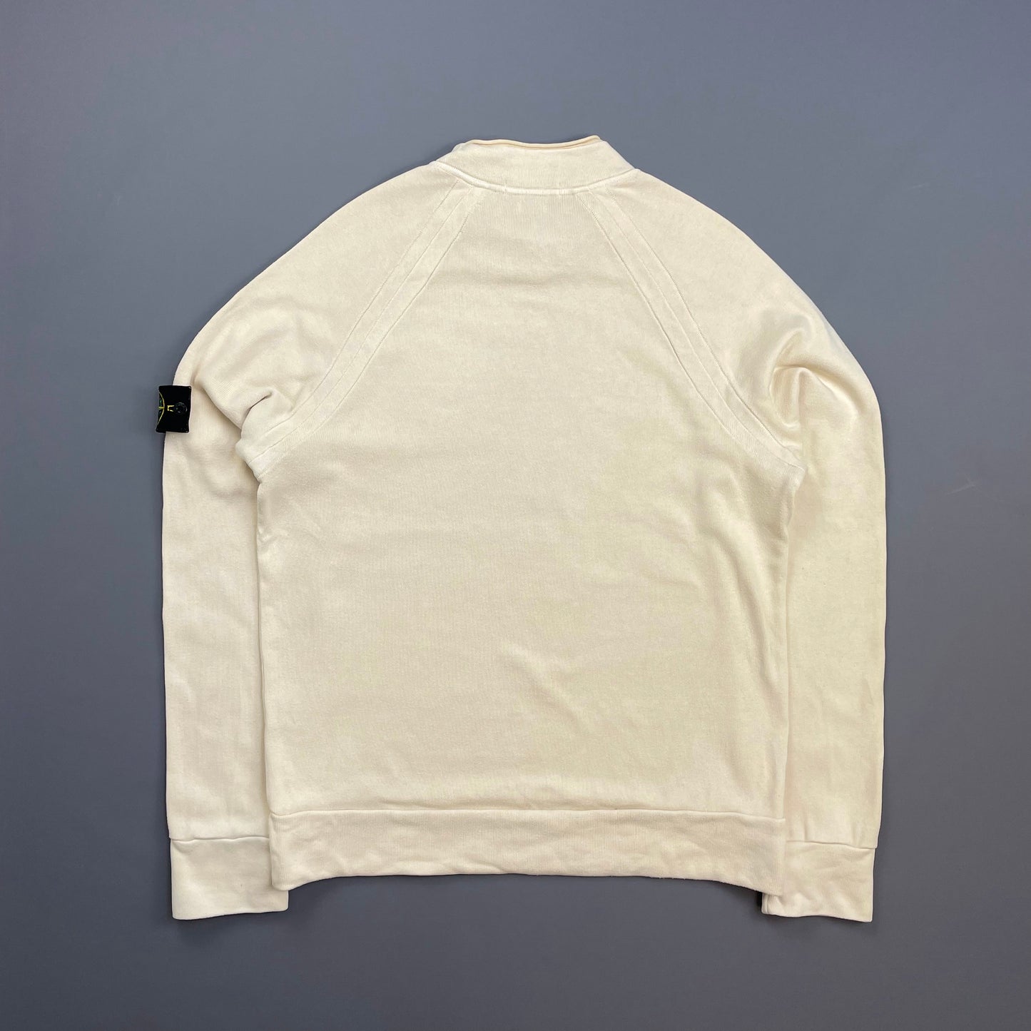 Stone Island Cream 00s Midweight Cotton Mockneck Jumper