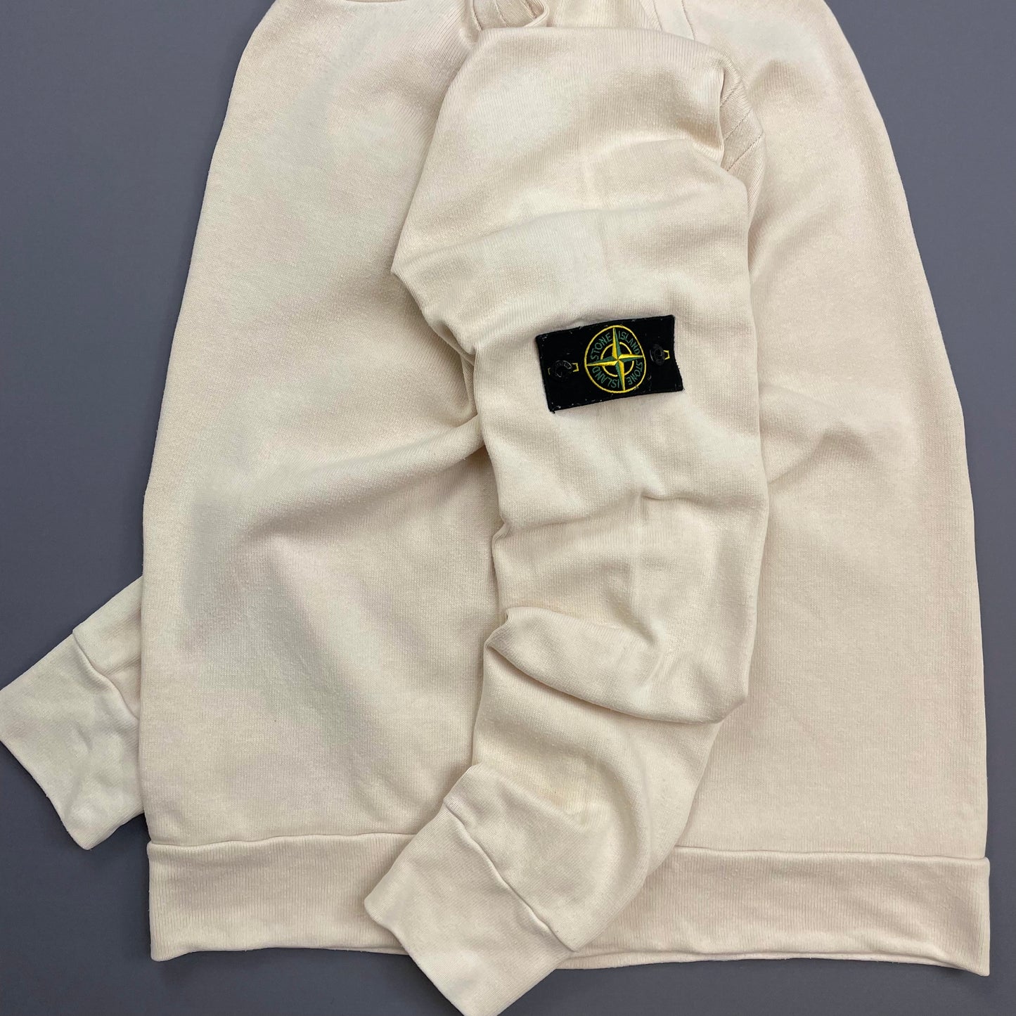Stone Island Cream 00s Midweight Cotton Mockneck Jumper