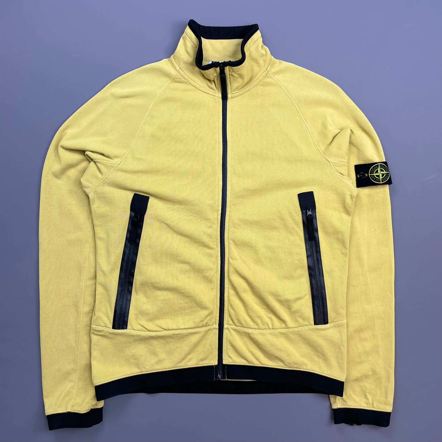Stone Island Yellow SS10 Lightweight Cotton Technical Zip-Through Jacket