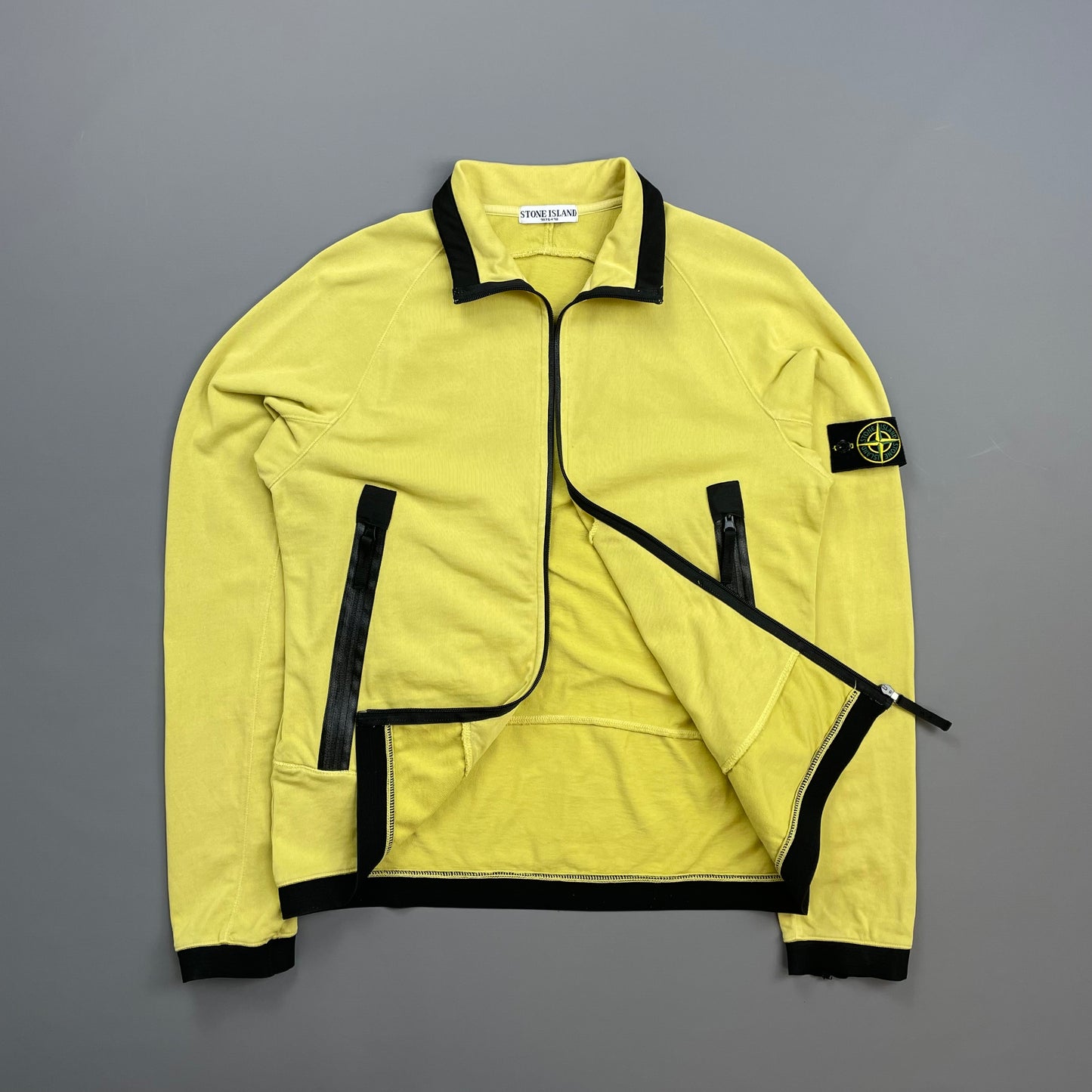Stone Island Yellow SS10 Lightweight Cotton Technical Zip-Through Jacket