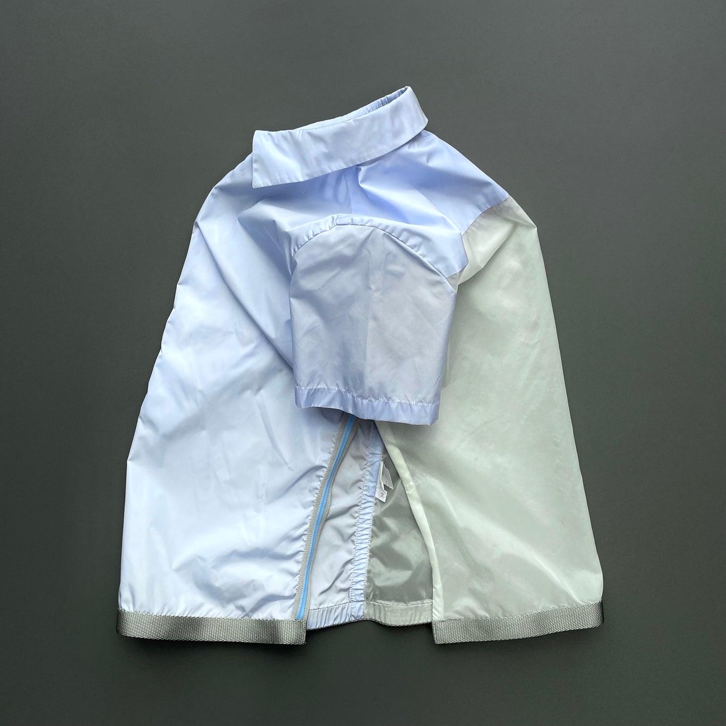 Prada Sport Womens Light Blue SS00 Gel Seam Panelled Zip Shirt