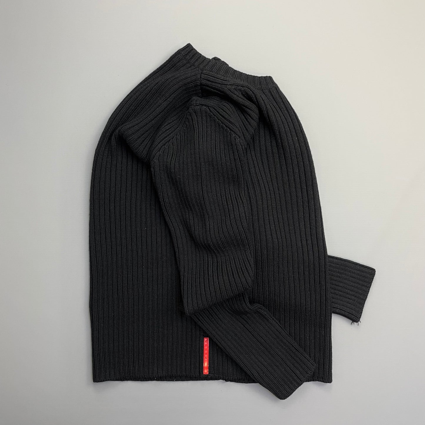 Prada Sport 00s Heavy Ribbed Wool Technical Knit Jumper
