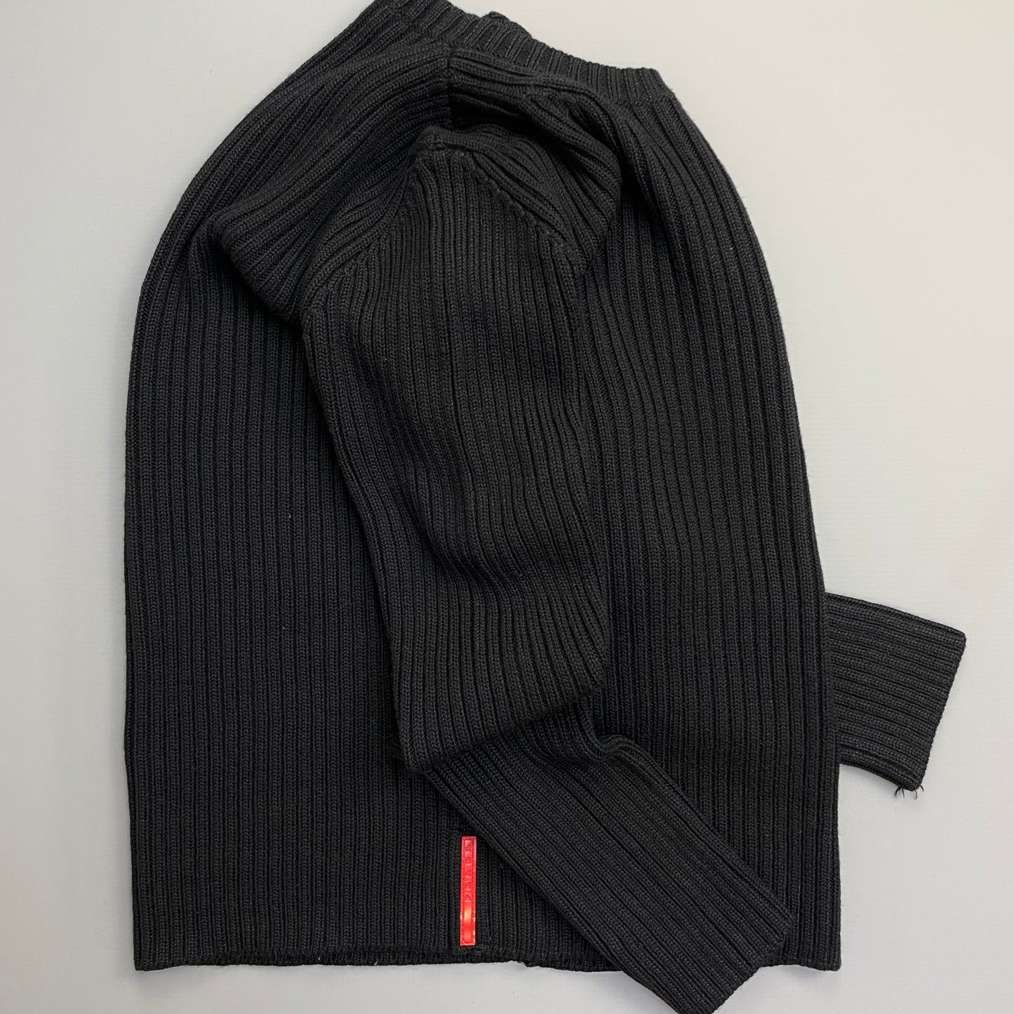 Prada Sport 00s Heavy Ribbed Wool Technical Knit Jumper