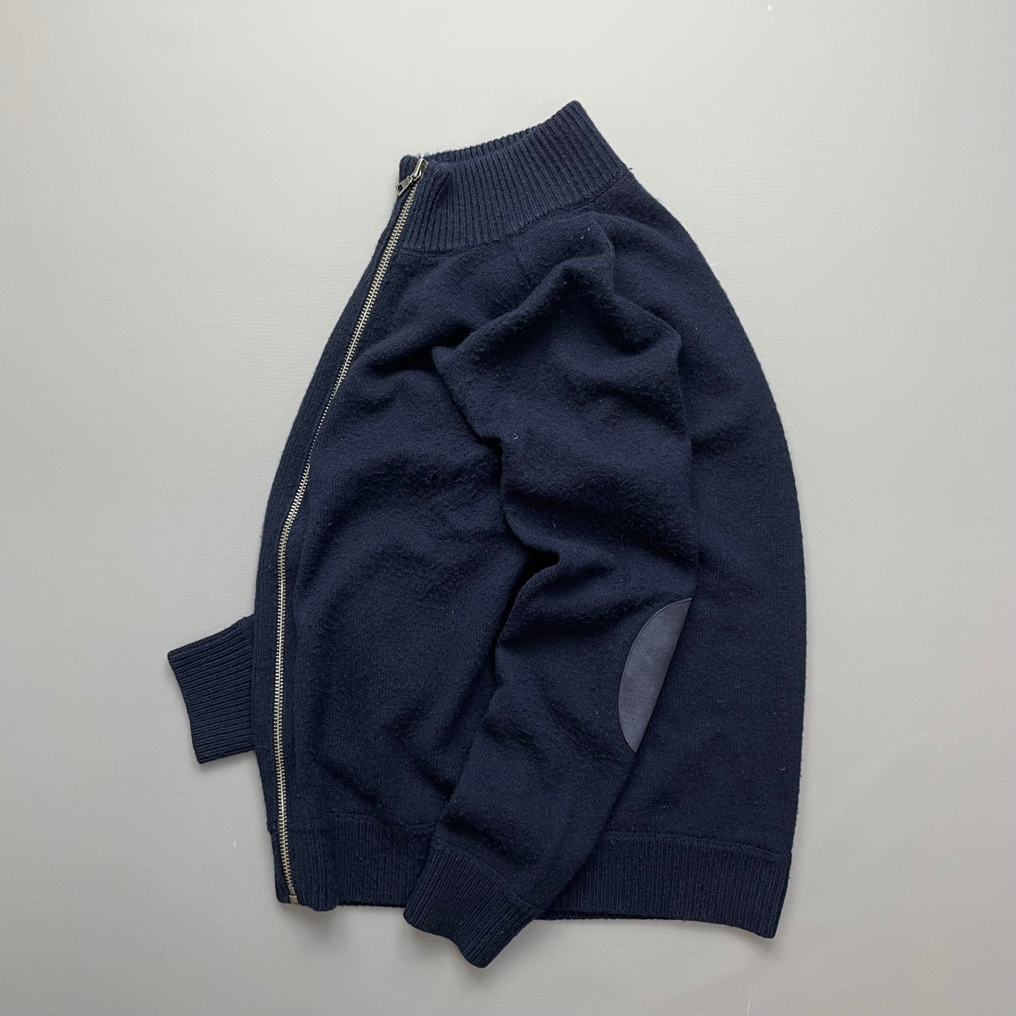 Prada Navy Cashmere Knit Zip-Through Jumper 2013