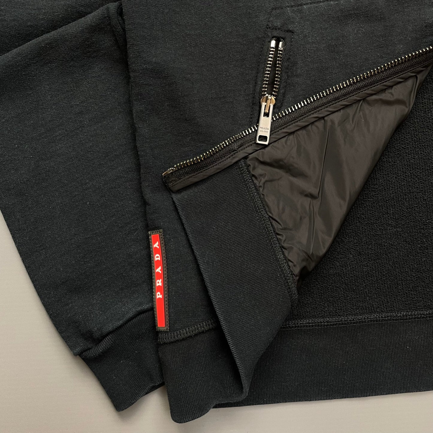 Prada Sport Black Nylon Hoodie 2018