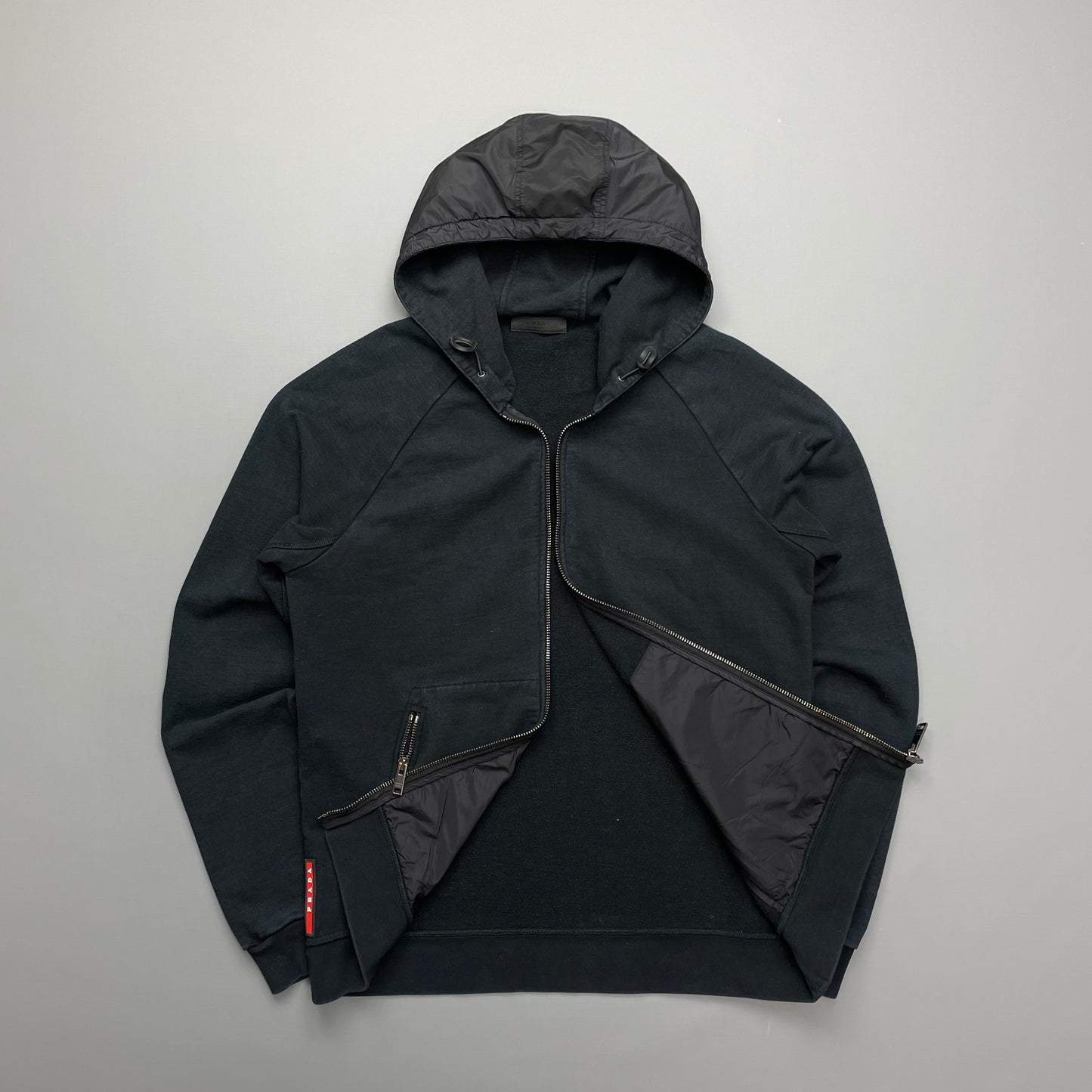 Prada Sport Black Nylon Hoodie 2018