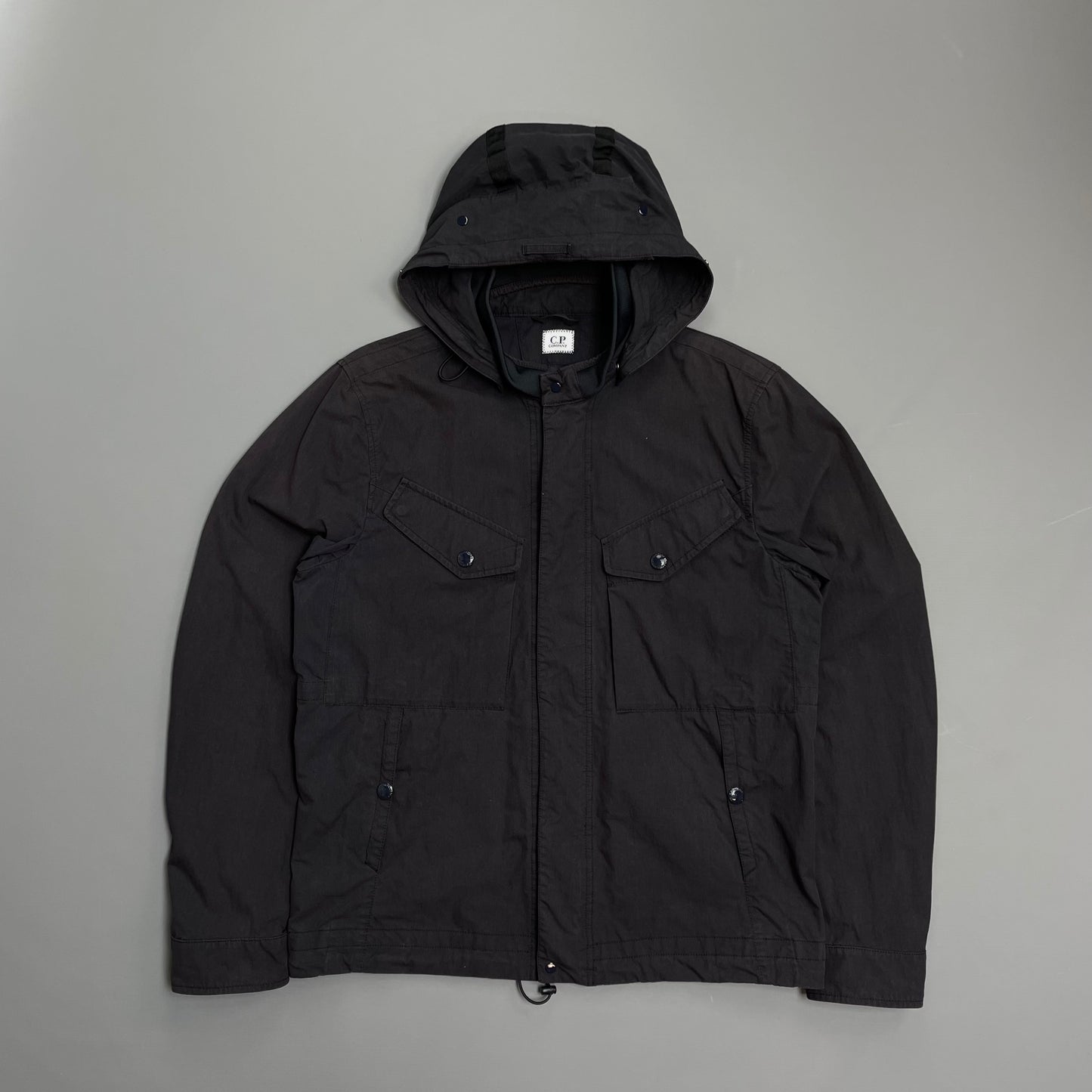 C.P. Company Black 50 Fili Detachable Hood Goggle Jacket